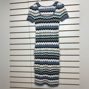 Crave Fame Striped Knit Midi Dress Sweaterdress Sz Small